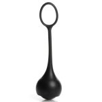 Cock Dangler Silicone Penis Strap With Weights - Black - Image 2