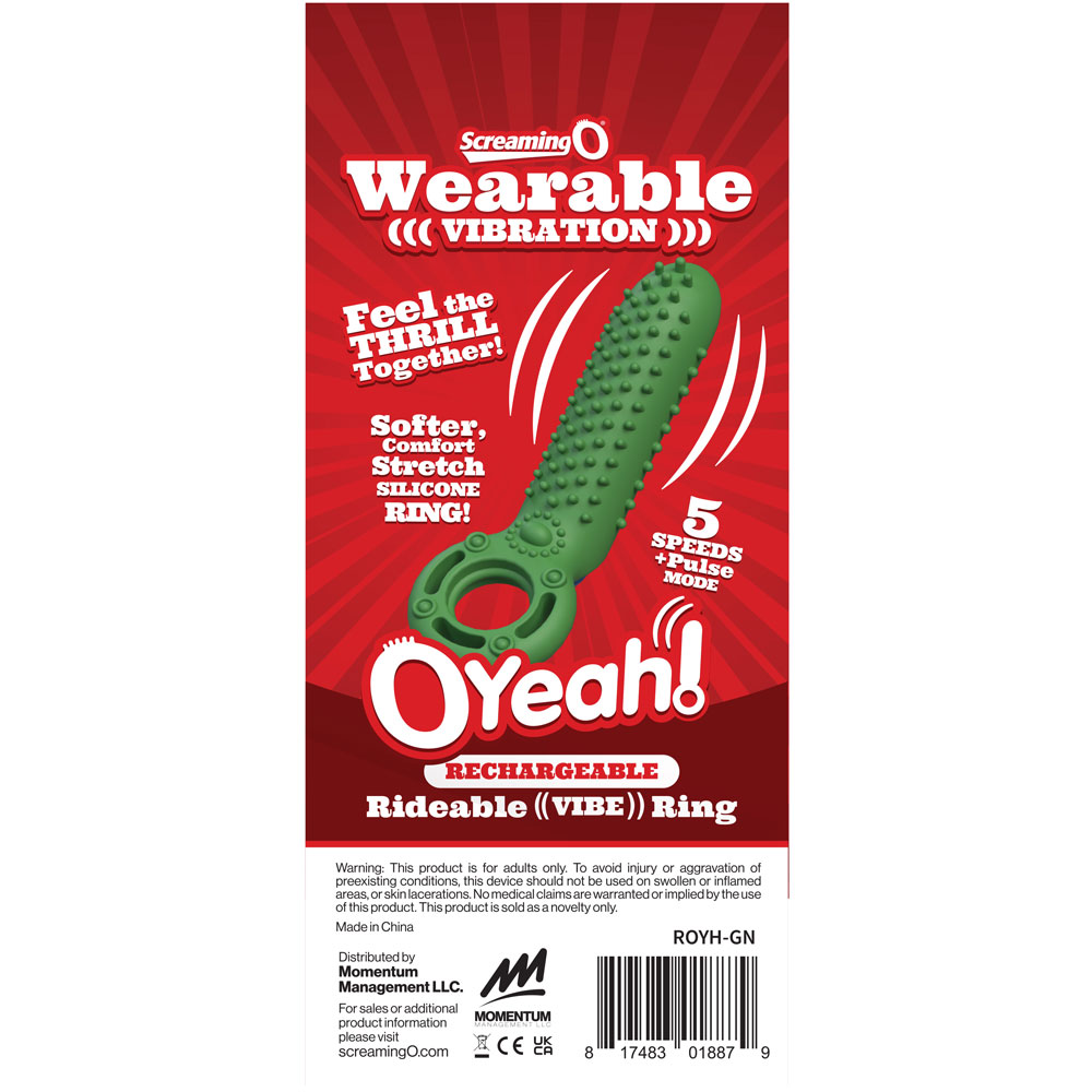 c9zfd0Oe Rechargeable O Yeah Silicone - Green - Image 1