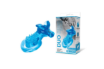 Bodywand Rechargeable Duo Ring With Clit Tickler - Blue - Image 2