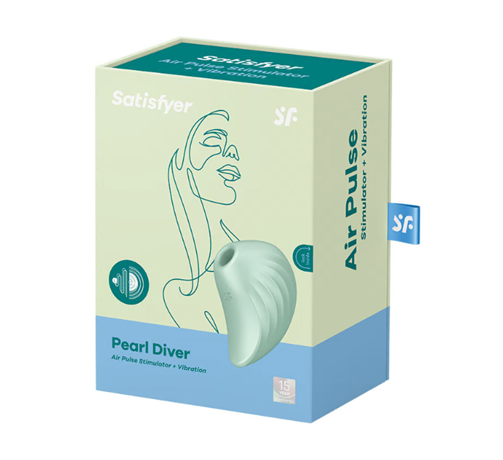 cEiuwmxlF38K5fLfjNGWkyF9pSrAf5NO Satisfyer Pear Diver - Air Pulse Stimulator Plus Vibration - Mint - Image 1