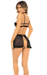 3 Pc Bra and Apron Set - Medium/large - Black - Image 2