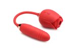 Bloomgasm Romping Rose Suction and Thrusting Vibrator - Red - Image 3