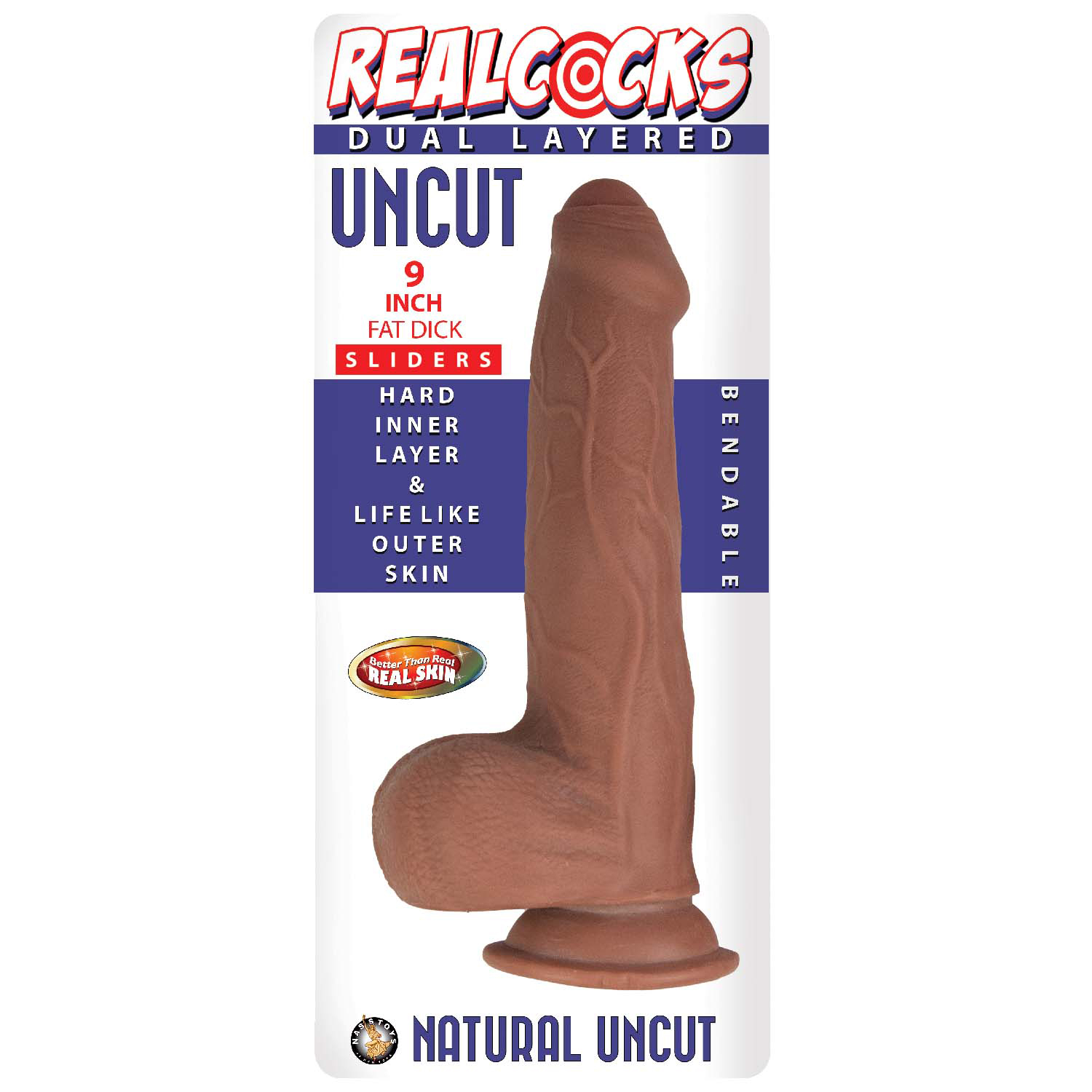 cUpwGEcyHlzJY7zKSwhTmmcX9qvCF9AU Real Cock Dual Layered Sliders Uncut 9 Inch - Brown - Image 1
