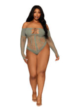 Long Sleeve Teddy - Queen Size - Sage - Image 2