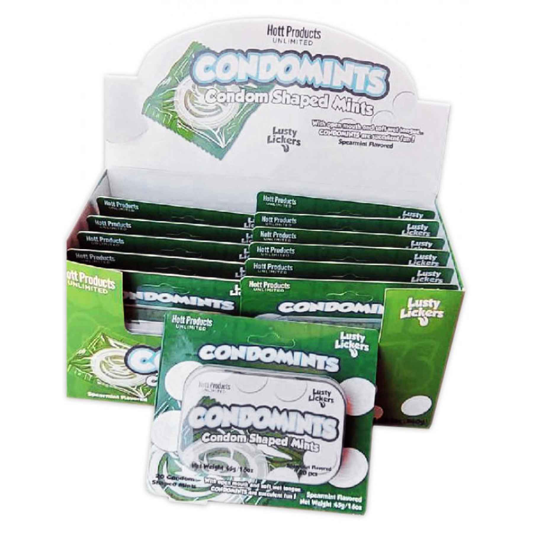 ckIGX1Roqyt5ciyAjA9bOSu6c4bk2HdI Condomints Spearmints Flavor Condoms Shaped Mints Display - Image 1