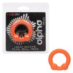 Alpha Liquid Silicone Dual Ball Ring - Orange Orange - Image 9
