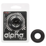 Alpha Liquid Silicone Prolong Medium Ring - Black - Image 7