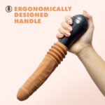 Dr. Skin Silicone - Dr. Arthur - Thrusting Gyrating Vibrating Dildo - Tan - Image 5