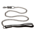 Euphoria Collection Collar With Chain Leash - Black - Image 6