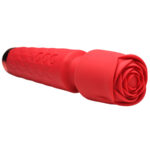 Pleasure Rose 10x Silicone Wand With Rose Attachment - Red - Image 2
