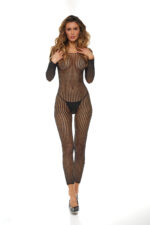 Crotchless Bodystocking - One Size - Black - Image 2