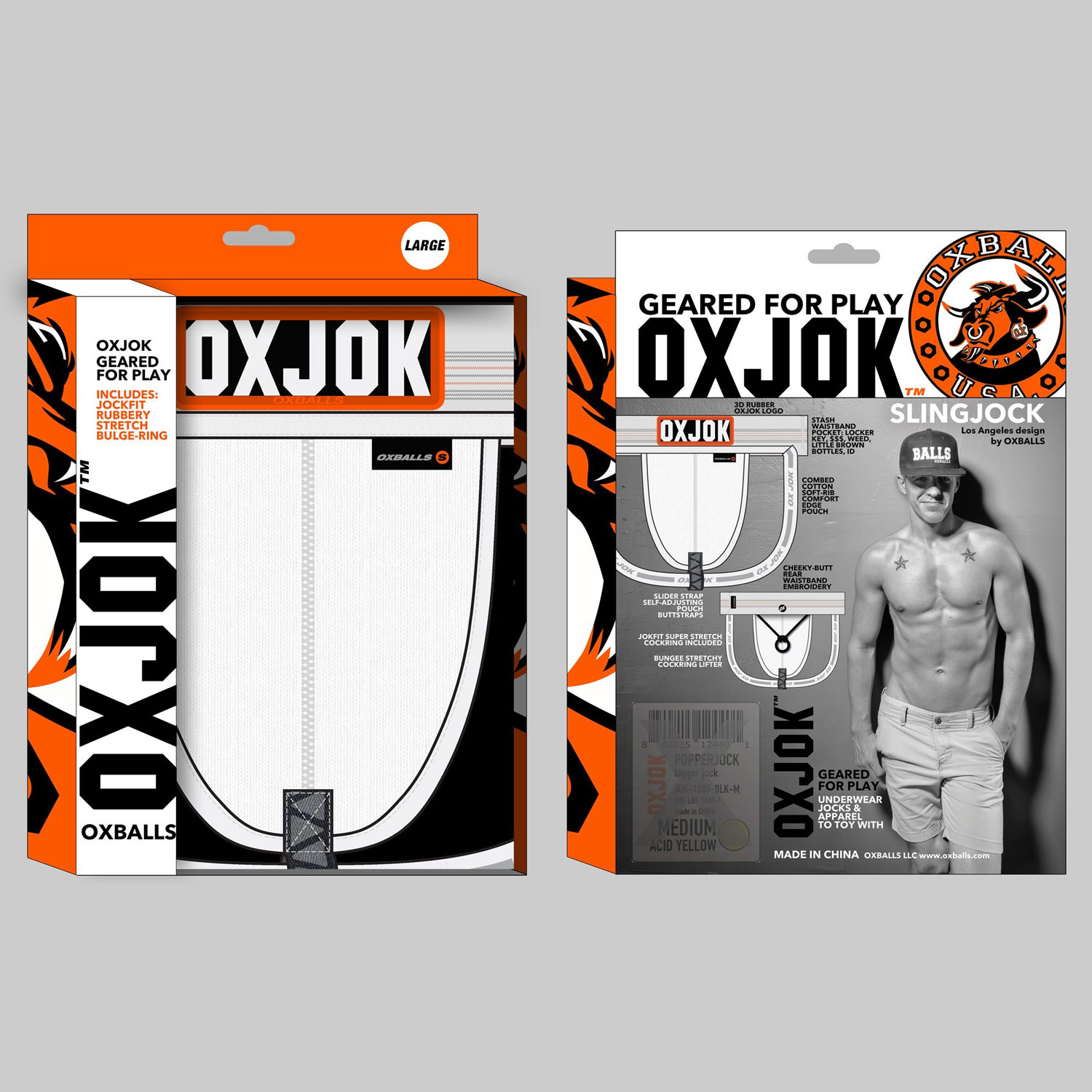 dfu1D66aWC3KVSjmpX8m4WZ8B0ReufF9 Slingjock Upthrust Slider-Strap Jock White Snow - Large - Image 1
