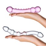 2 Pc Double Pleasure Glass Dildo Set - Pink/clear - Image 5
