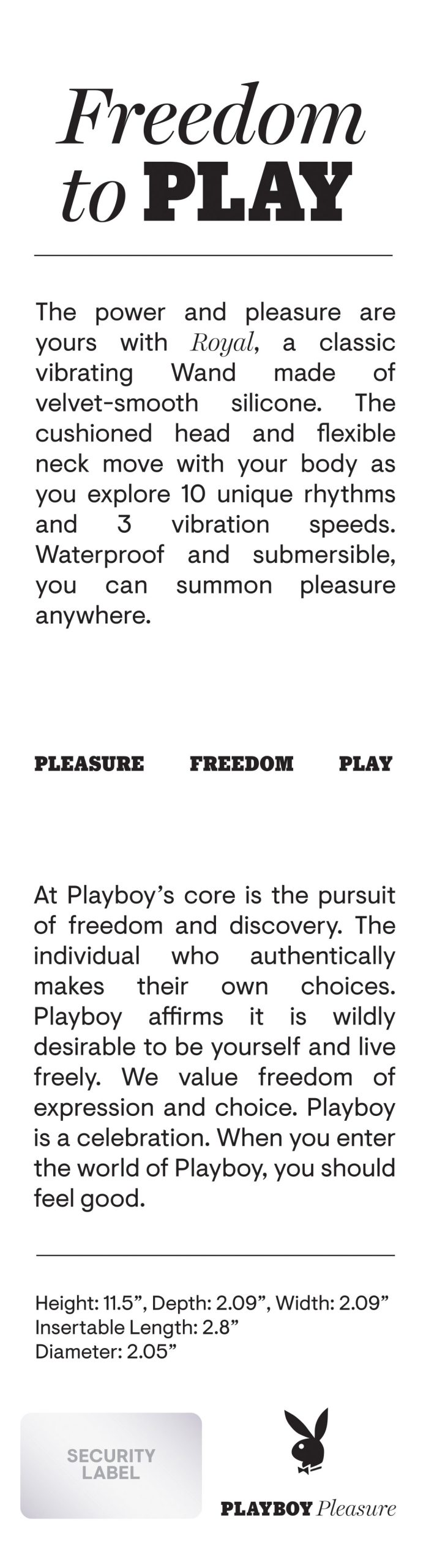 dn2d1scCMHpOtudvKdPDiHHwwPpWupxq Playboy Pleasure - Royal - Wand - Black - Image 1