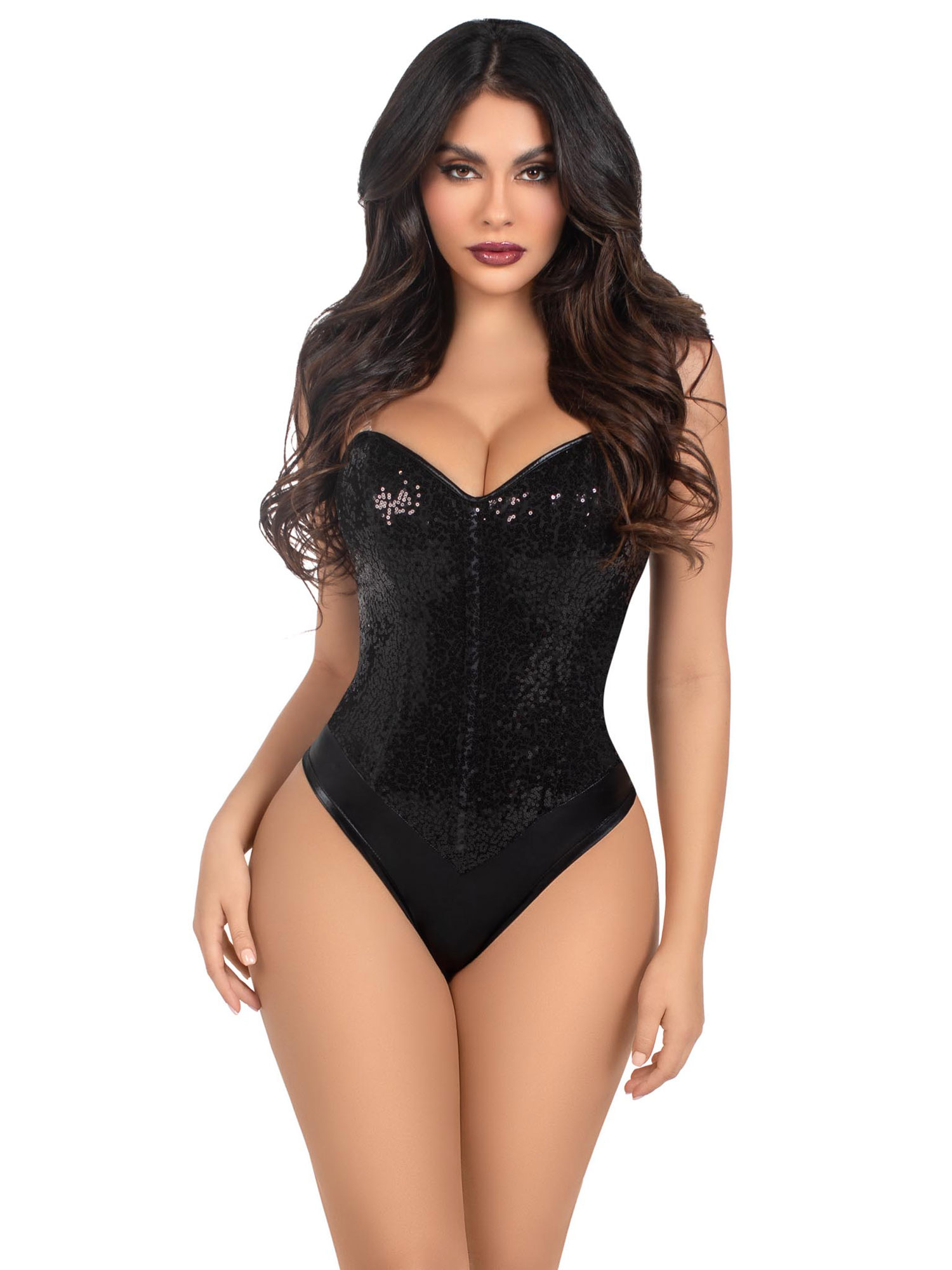 dyqM6oKhC2lzo3GwZwpgBeNeG5UNMkIA Sequin Bodysuit - Small - Black - Image 1