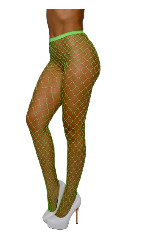 dzlH3WUx Pantyhose Fence Net - Os - Neon Lime - Image 1