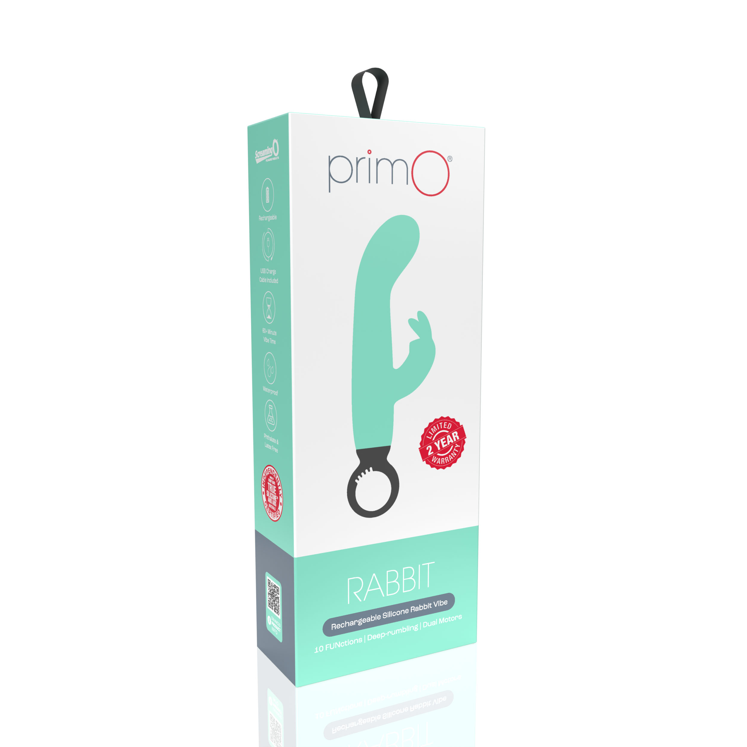e2RhlBxxJvgd4JE5RQUHZeUnqE7EpgVY Primo Rabbit Rechargeable Vibrator - Kiwi - Image 1