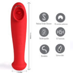 Destiny 15-Function Rechargeable Vibrating - Suction Wand - Cherry Red - Image 5