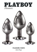 Playboy Pleasure - Pleasure 3 Ways - Butt Plug - Hematite - Image 2