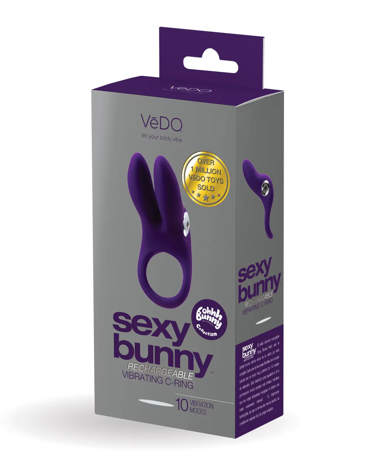 egD6meOLH2rwVfsYpw1FMRixrowl6isz Sexy Bunny Rechargeable Ring - Deep Purple - Image 1
