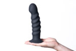 Kendall Silicone Dong Swirled Satin Finish - Black - Image 4