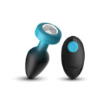 Eluxe Vibrating Clr Gem Bluombre Plug Md With Remote - Image 5