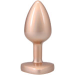 Booty Bling Metal Heart Plug - Small - Gold - Image 3
