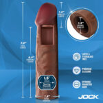 Jock 1.5" Silicone Penis Extension Sleeve - Dark - Image 5