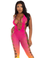 Ombre Footless Bodystocking - One Size - Sunset - Image 4