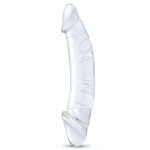 10.5 Inch Girthy Realistic Glass Double Dong - Clear - Image 3