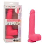 Rechargeable Rumbling and Thrusting Silicone Studs - Pink - Image 8