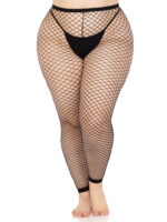 Industrial Net Footless Tights - 1x/2x - Black - Image 3