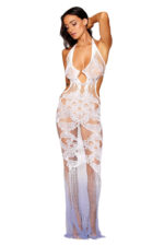 Bodystocking Gown - One Size - White/hydrangea - Image 2