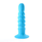 Kendall Silicone Dong Swirled Satin Finish - Neon Blue - Image 2