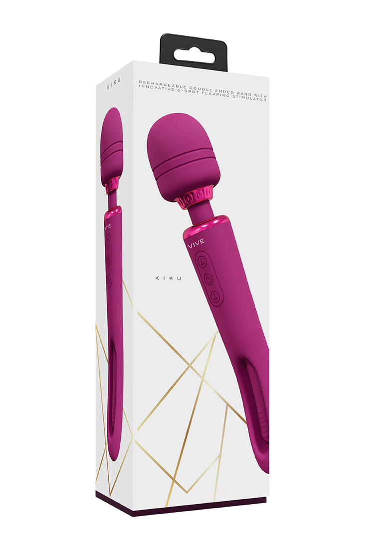 fwKINxT0PXzJKVxhO2F3apvk4GmsikPr Kiku - Double Wand With G-Spot Flapping - Pink - Image 1