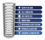 Rize - Ribz - Glow in the Dark Self - Lubricating Stroker - Clear - Image 6