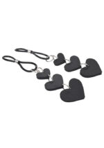 Heart Nipple Ties - Black - Image 3
