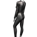 Radiance Crotchless Full Body Suit - Queen - Black - Image 3