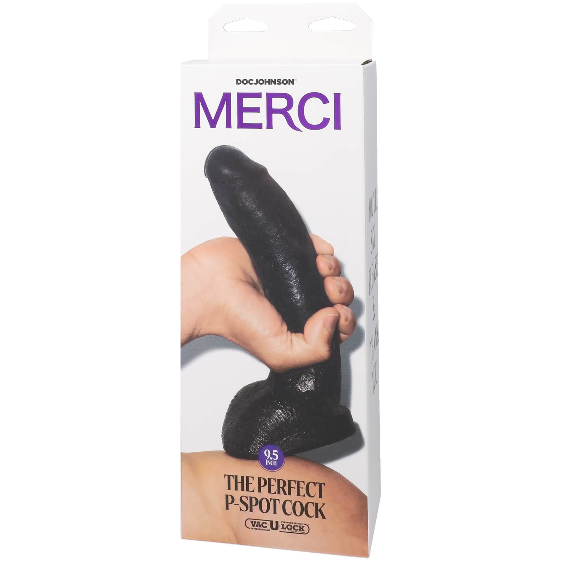 gbY4Dmiqbe0YkNfT6CGChNTLkVkL9QQJ Merci - the Perfect P-Spot Cock - With Removable Vac-U-Lock Suction Cup - Black - Image 1