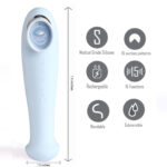 Destiny 15-Function Rechargeable Vibrating - Suction Wand - Blue - Image 5