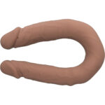 Silicone Studs Bend and Hold Dual Dong 12 Inch - Brown - Image 3