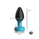 Eluxe Vibrating Clr Gem Bluombre Plug Sm With Remote - Image 8