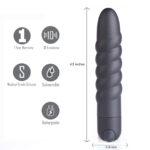 Lola 10 Function Vibrating Twisty Bullet - Black - Image 3