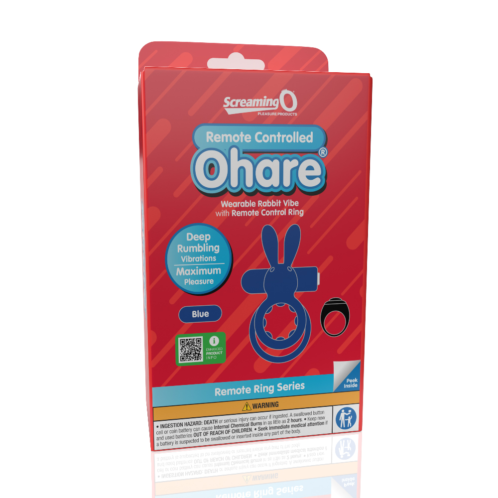 hCzcfHzvcBjZPCj6RR17T6mjBRbrKx7L Screaming O Remote Controlled Ohare Vibrating Ring - Blue - Image 1