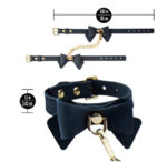 Temptasia Ardor Wrist and ​Ankle Restraints​ Black With Bow - Image 3
