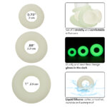 Alpha Glow-in-the-Dark Liquid Silicone 3 Ring Set - White - Image 5