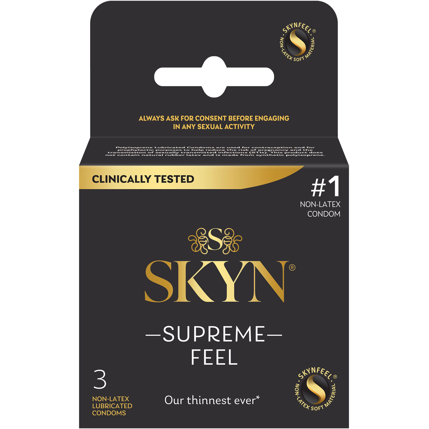 hWxo0UcDjZoosKvr5Pbb0MHlABs8U3kV Skyn Supreme Feel 3 Count Condoms - Image 1