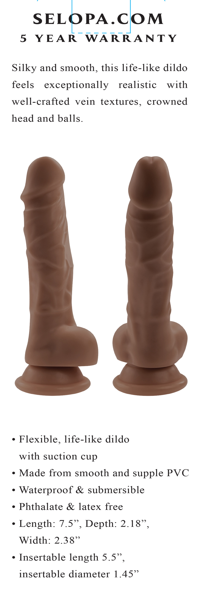 hXw2ELBLXTHN3o929178O2eb53f3gneB 6 Inch Dildo - Dark - Image 1