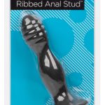 Silicone Ribbed Anal Stud - Black