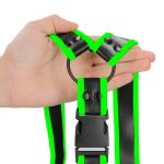 Bonded Leather Buckle Harness - Small/medium - Glow in the Dark - Image 5